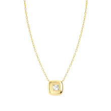 Load image into Gallery viewer, DOMINA NECKLACE GOLD WITH CZ SQUARE PENDANT 240402/036
