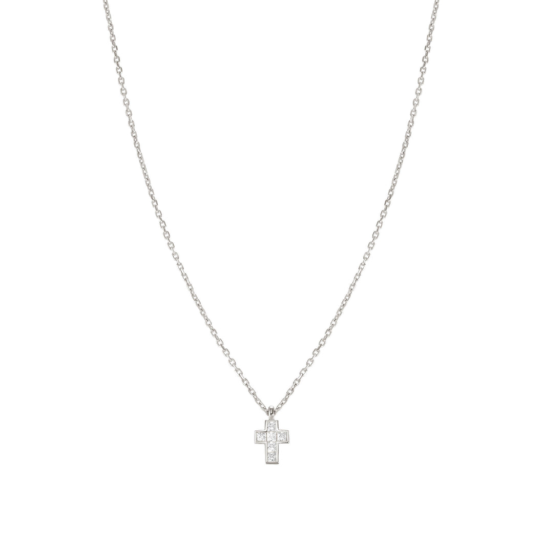 CARISMATICA NECKLACE 240904/031 SILVER CROSS WITH CZ
