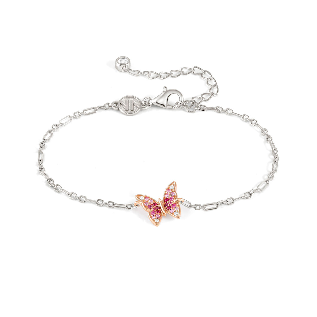 CRYSALIS BRACELET 241102/040 ROSE GOLD BUTTERFLY WITH CZ