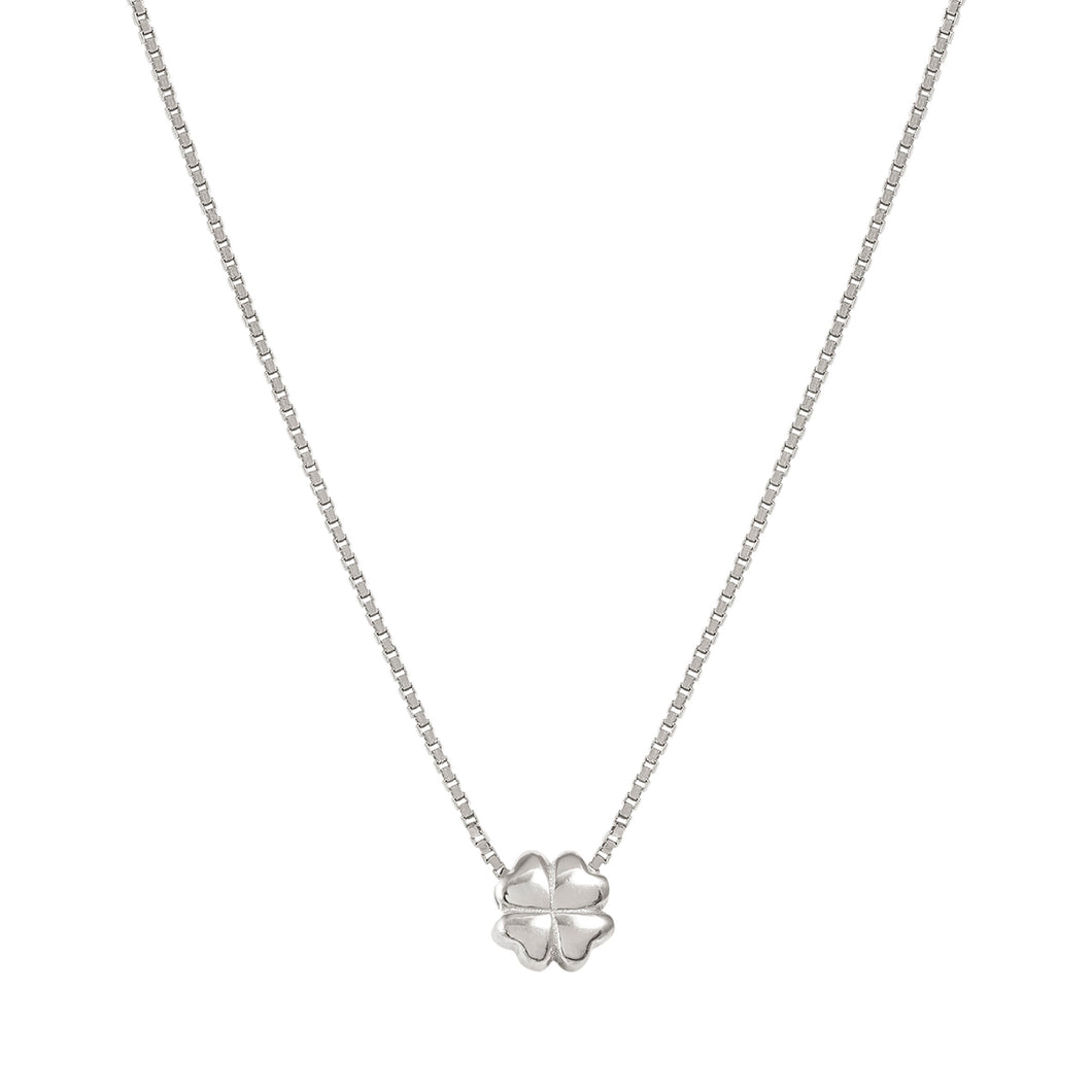ARMONICA NECKLACE 241304/001 SILVER FOUR LEAF CLOVER PENDANT