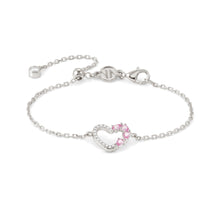 Load image into Gallery viewer, SHINE ME UP SILVER BRACELET 241901/004 HEART WITH PINK CZ
