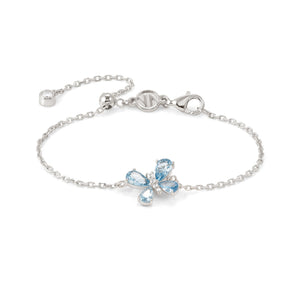 SHINE ME UP SILVER BRACELET 241901/005 BUTTERFLY WITH BLUE CZ