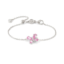 Load image into Gallery viewer, SHINE ME UP SILVER BRACELET 241901/007 BUTTERFLY WITH PINK CZ
