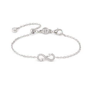 SHINE ME UP SILVER BRACELET 241901/010 INFINITY WITH WHITE CZ