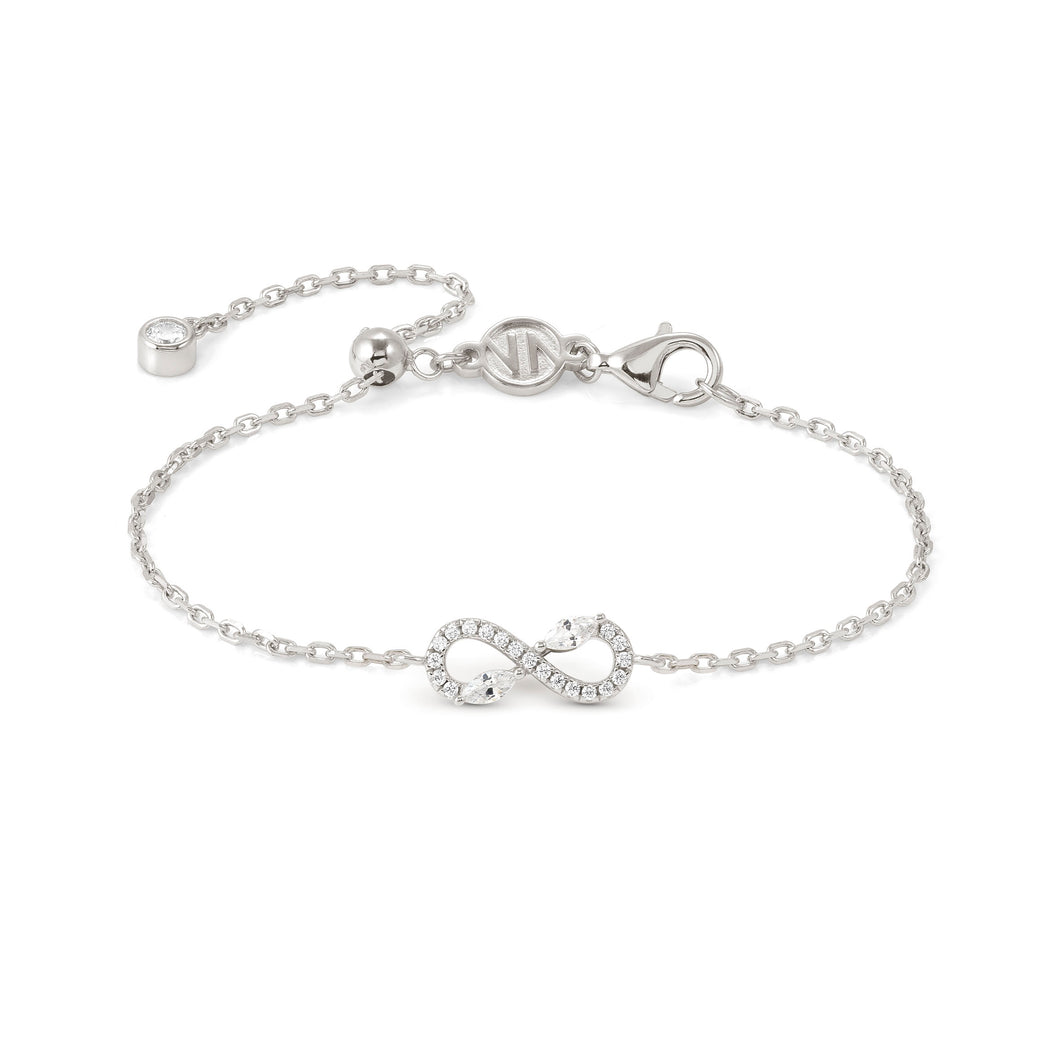 SHINE ME UP SILVER BRACELET 241901/010 INFINITY WITH WHITE CZ