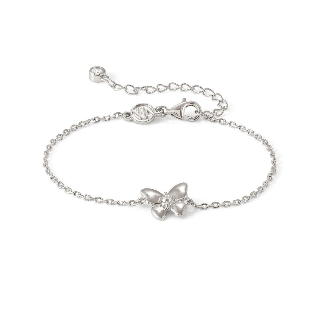 SWEETMADAME SILVER BRACELET 242004/040 BUTTERFLY WITH CZ