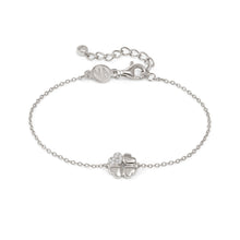Load image into Gallery viewer, PETIT SPARKLE BRACELET 242300/001 STERLING SILVER FOUR LEAF CLOVER WITH CZ
