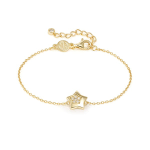 PETIT SPARKLE BRACELET 242300/009 GOLD STAR WITH CZ
