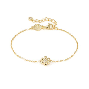 PETIT SPARKLE BRACELET 242300/012 GOLD FLOWER WITH CZ