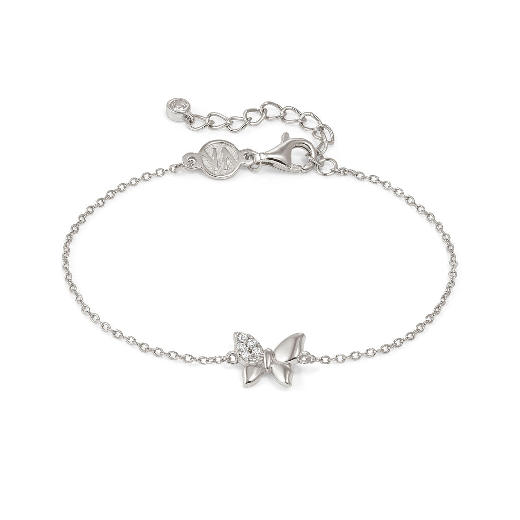 PETIT SPARKLE BRACELET 242300/040 STERLING SILVER BUTTERFLY WITH CZ