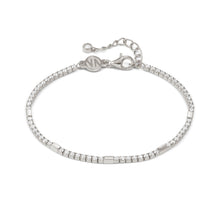 Load image into Gallery viewer, PETIT SPARKLE TENNIS BRACELET 242301/010 STERLING SILVER WITH CZ

