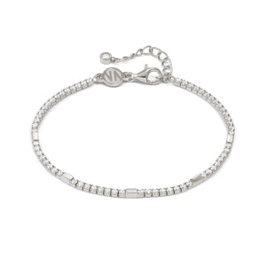 PETIT SPARKLE TENNIS BRACELET 242301/010 STERLING SILVER WITH CZ