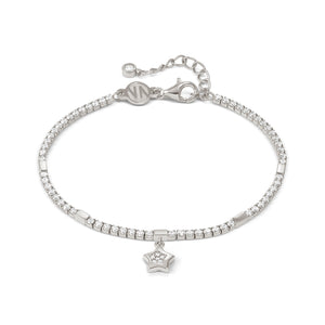 PETIT SPARKLE TENNIS BRACELET 242302/007 STERLING SILVER STAR WITH CZ