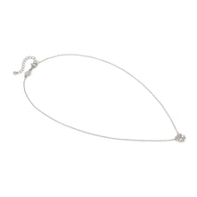 Load image into Gallery viewer, PETIT SPARKLE NECKLACE 242303/001 STERLING SILVER FOUR LEAF CLOVER WITH CZ
