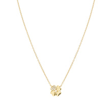 Load image into Gallery viewer, PETIT SPARKLE NECKLACE 242303/003 GOLD FOUR LEAF CLOVER WITH CZ
