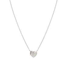 Load image into Gallery viewer, PETIT SPARKLE NECKLACE 242303/004 STERLING SILVER HEART WITH CZ
