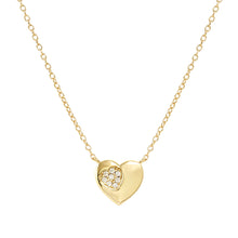 Load image into Gallery viewer, PETIT SPARKLE NECKLACE 242303/006 GOLD HEART WITH CZ

