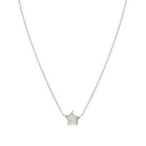 PETIT SPARKLE NECKLACE 242303/007 STERLING SILVER STAR WITH CZ