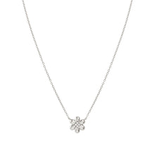 Load image into Gallery viewer, PETIT SPARKLE NECKLACE 242303/010 STERLING SILVER FLOWER WITH CZ
