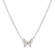 Load image into Gallery viewer, PETIT SPARKLE NECKLACE 242303/040 STERLING SILVER BUTTERFLY WITH CZ
