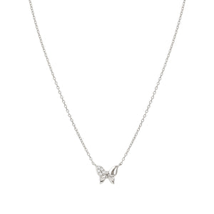 PETIT SPARKLE NECKLACE 242303/040 STERLING SILVER BUTTERFLY WITH CZ