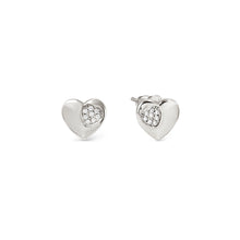 Load image into Gallery viewer, PETIT SPARKLE STUDS 242304/004 STERLING SILVER HEART WITH CZ
