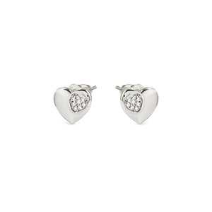 PETIT SPARKLE STUDS 242304/004 STERLING SILVER HEART WITH CZ