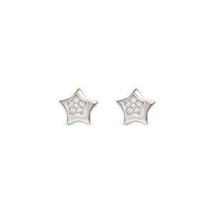 PETIT SPARKLE STUDS 242304/007 STERLING SILVER STAR WITH CZ