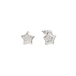 PETIT SPARKLE STUDS 242304/007 STERLING SILVER STAR WITH CZ