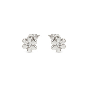 PETIT SPARKLE STUDS 242304/010 STERLING SILVER FLOWER WITH CZ