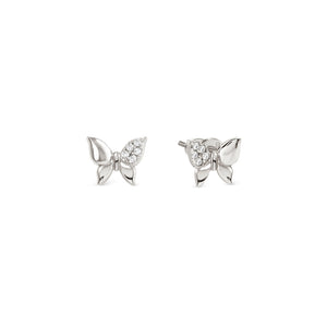 PETIT SPARKLE STUDS 242304/040 STERLING SILVER BUTTERFLY WITH CZ