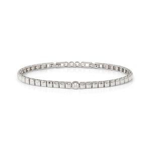 ENIGMATIC SHINE BRACELET 242402/010 STERLING SILVER WITH CENTRAL CZ