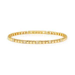 ENIGMATIC SHINE BRACELET 242403/012 GOLD WITH PAVÉ CZ