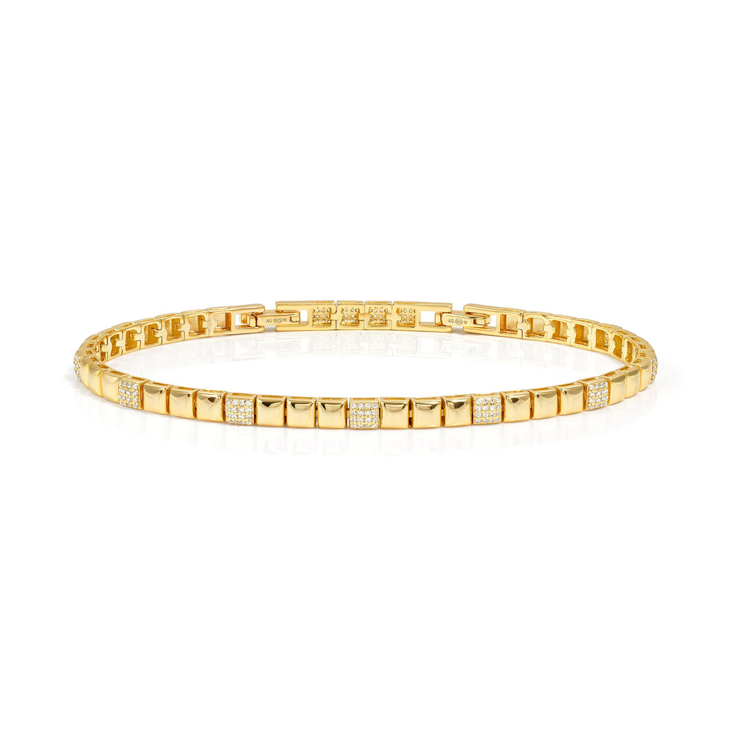 ENIGMATIC SHINE BRACELET 242403/012 GOLD WITH PAVÉ CZ