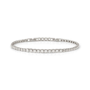 ENIGMATIC SHINE BRACELET 242404/010 STERLING SILVER ORNATE WHITE CZ
