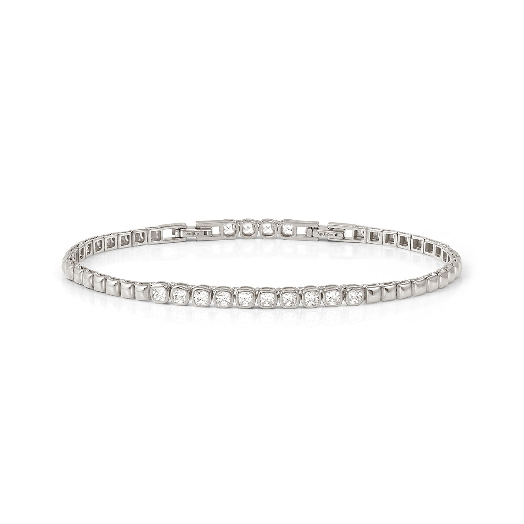 ENIGMATIC SHINE BRACELET 242404/010 STERLING SILVER ORNATE WHITE CZ