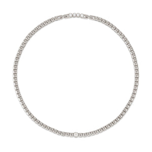 ENIGMATIC SHINE NECKLACE 242405/010 STERLING SILVER WITH CENTRAL CZ