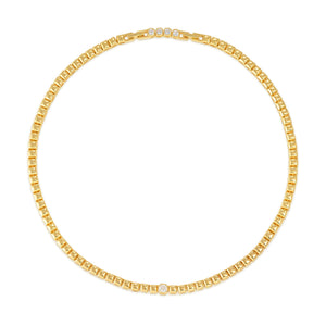 ENIGMATIC SHINE NECKLACE 242405/012 GOLD WITH CENTRAL CZ