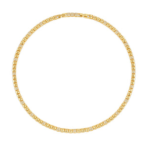ENIGMATIC SHINE NECKLACE 242406/012 GOLD WITH PAVÉ CZ