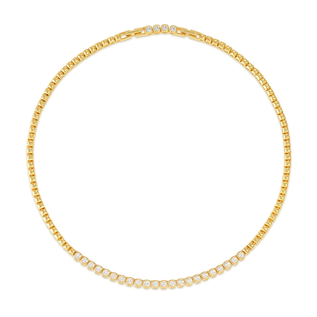 ENIGMATIC SHINE NECKLACE 242407/012 GOLD WITH WHITE CZ