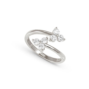 LIFE BOUQUET RING 242500/010 SILVER & WHITE TRIO CZ