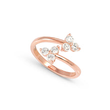 Load image into Gallery viewer, LIFE BOUQUET RING 242500/011 ROSE GOLD &amp; WHITE TRIO CZ

