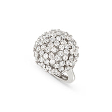 Load image into Gallery viewer, LIFE BOUQUET STERLING SILVER RING 242502/010 WHITE CZ CLUSTER
