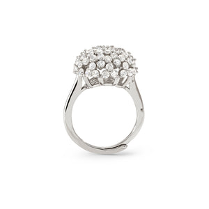 LIFE BOUQUET STERLING SILVER RING 242502/010 WHITE CZ CLUSTER