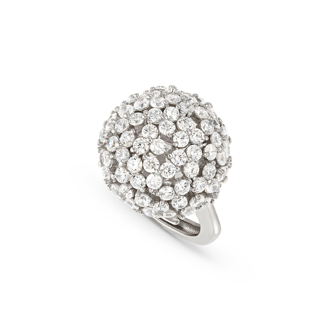 LIFE BOUQUET STERLING SILVER RING 242502/010 WHITE CZ CLUSTER