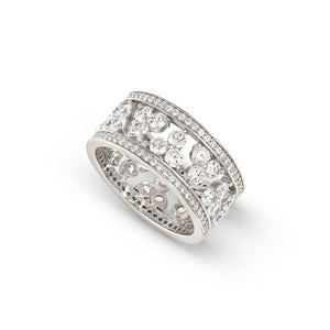 LIFE BOUQUET STERLING SILVER RING 242503/010 WHITE CZ WIDE