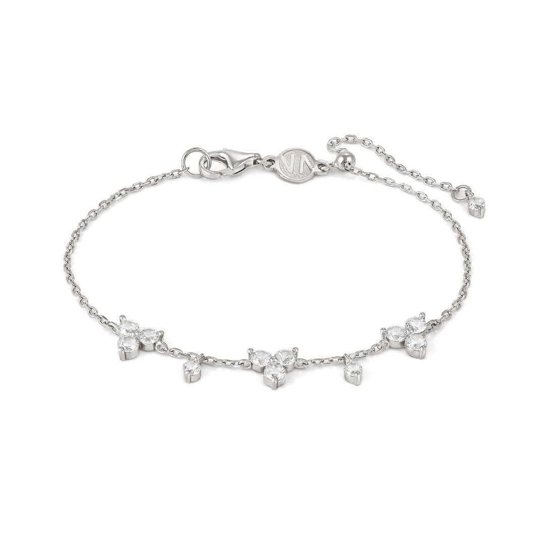 LIFE BOUQUET BRACELET 242504/010 SILVER & WHITE CZ
