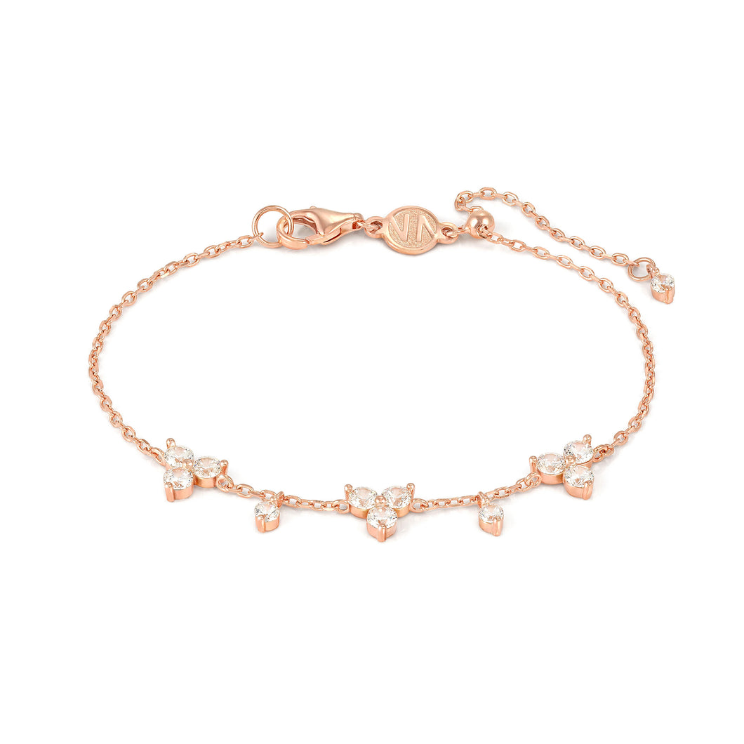 LIFE BOUQUET BRACELET 242504/011 ROSE GOLD & WHITE CZ