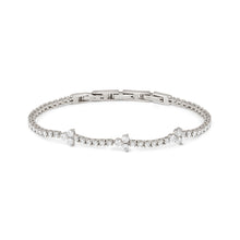 Load image into Gallery viewer, LIFE BOUQUET TENNIS BRACELET 242506/010 SILVER &amp; WHITE CZ
