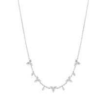 Load image into Gallery viewer, LIFE BOUQUET NECKLACE 242507/010 SILVER &amp; WHITE CZ
